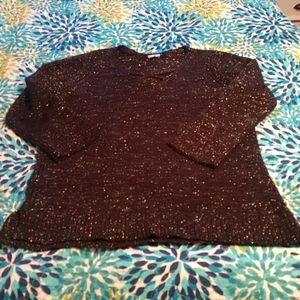 Avenue Black & Silver Sparkle Sweater 18
